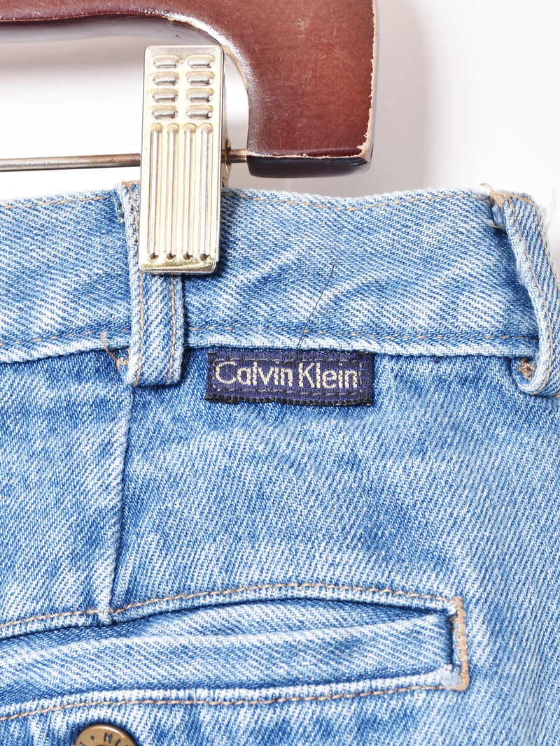 アメリカ製 Calvin Klein タックデニムパンツ W34