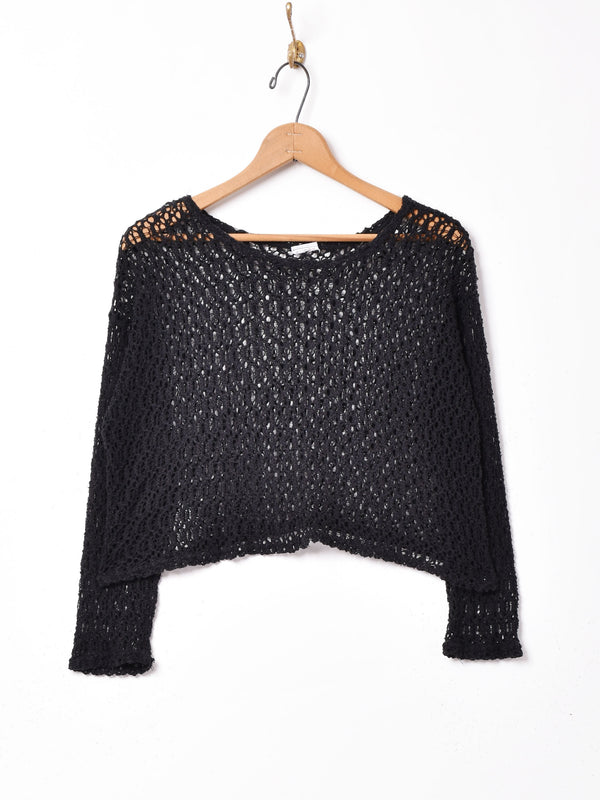 クロシェ編み 長袖トップス