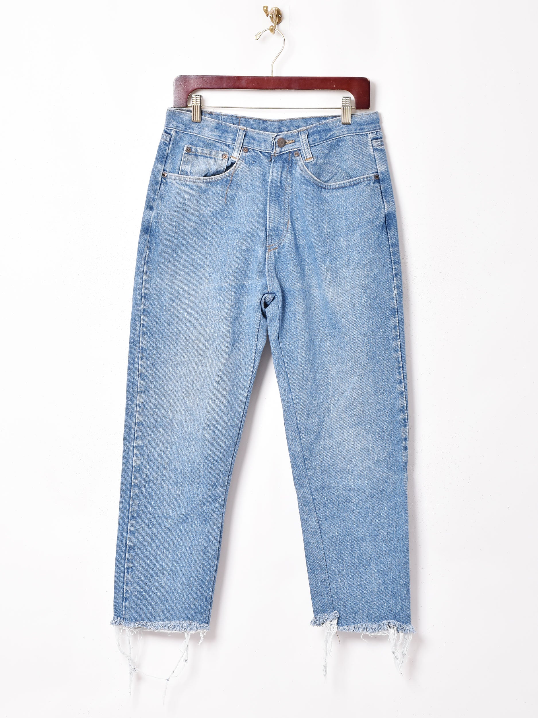 90s Wrangler ラングラー ブラック デニム 裾切りっぱなし