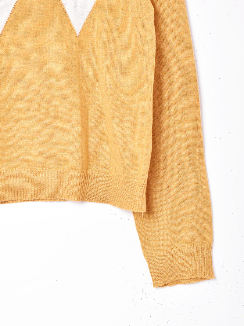 【2色展開】Meridianアーガイル柄 セーター