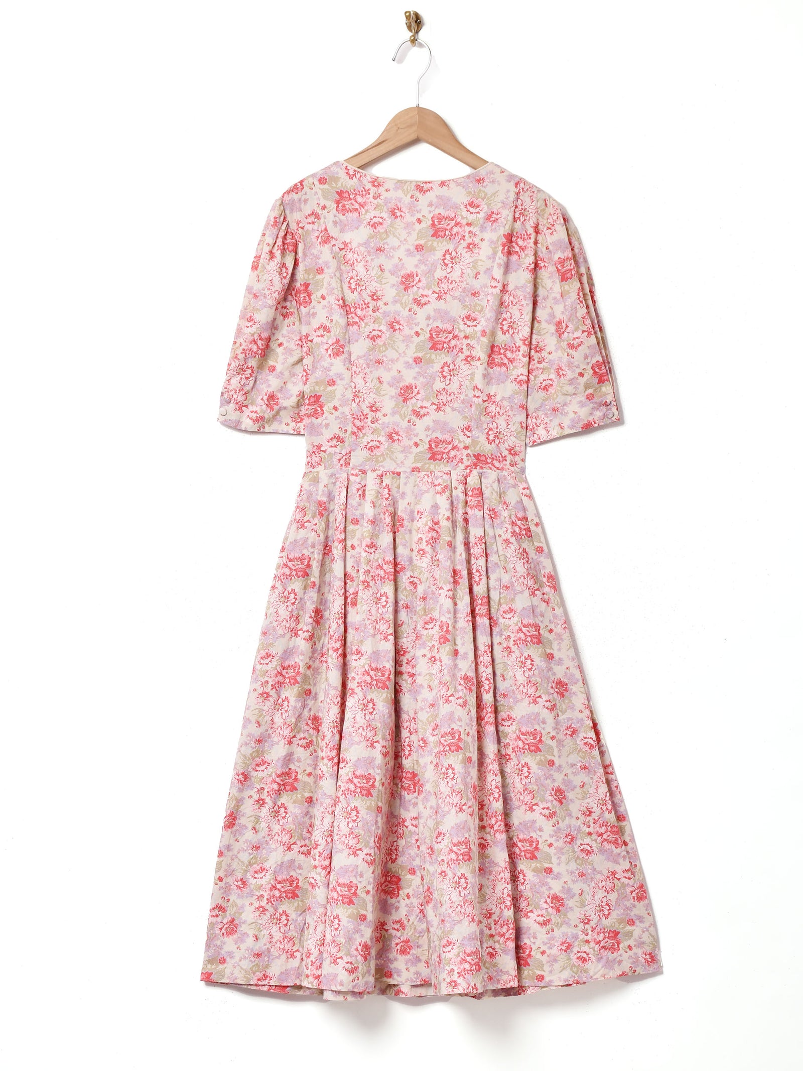 【ローラアシュレイ】コットン花柄刺繍デニムワンピース☆マキシ丈☆半袖☆腰紐☆L ローラアシュレイ】コットン花柄刺繍デニムワンピース☆マキシ丈