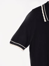 【2色展開】Elcamino ダブルボタン 半袖 ニットポロシャツ
