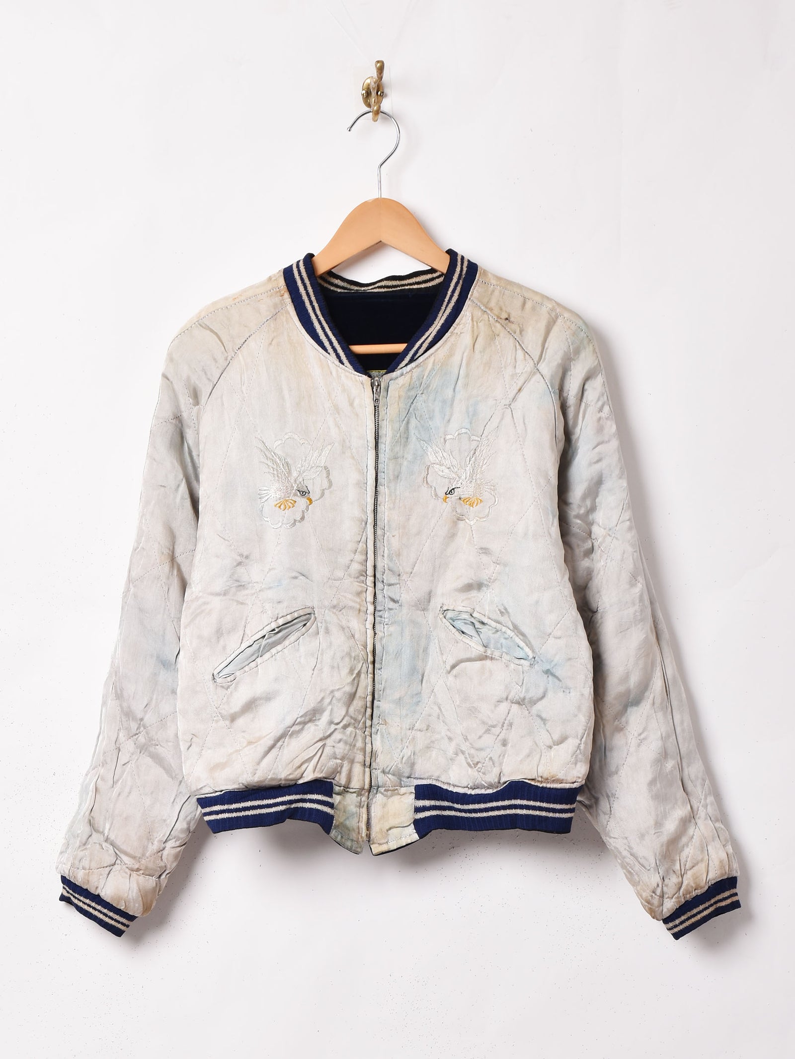 VINTAGE 別珍スーベニアジャケット【年代不明】 50s ビンテージ 別珍 スーベニアジャケット スカジャン 虎 刺繍
