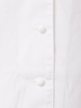 花刺繍 フリルカラー 7分袖ブラウス