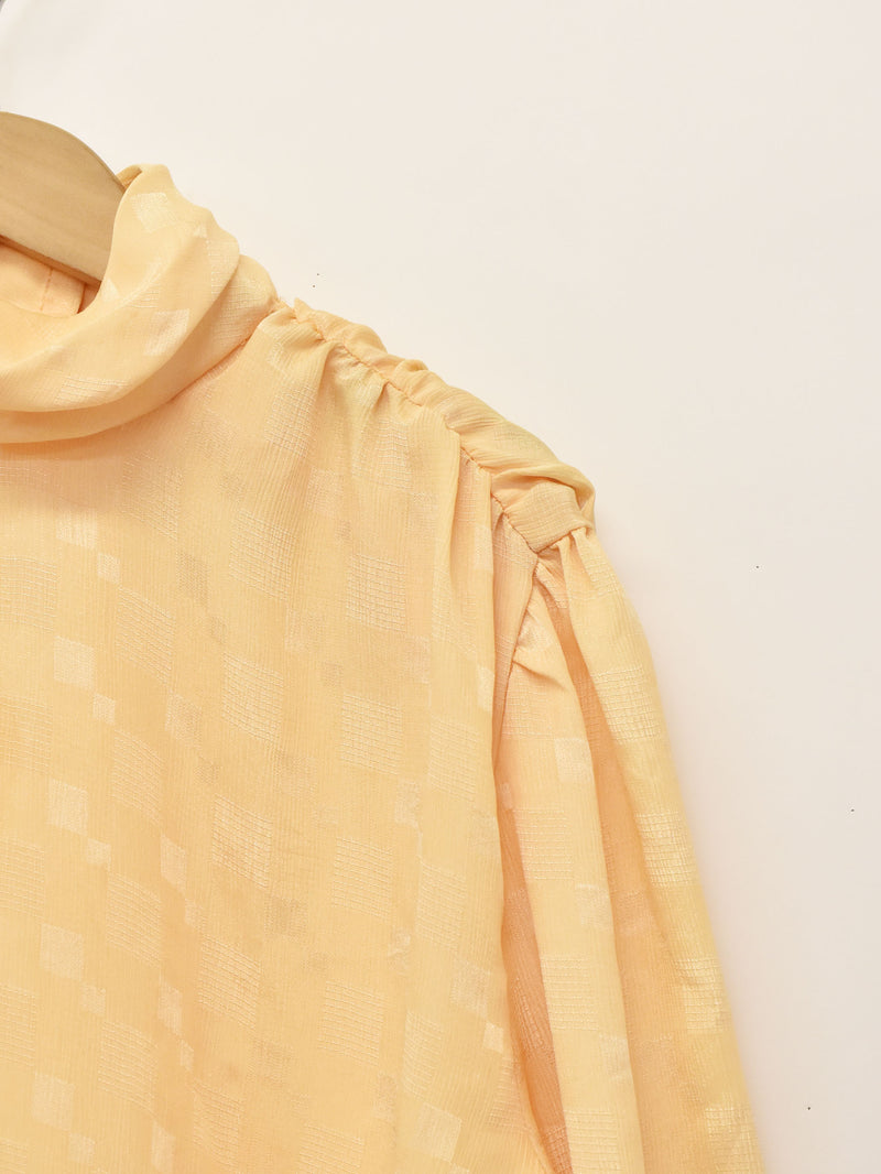 織り柄 長袖トップス