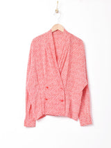 総柄 ダブルボタントップス