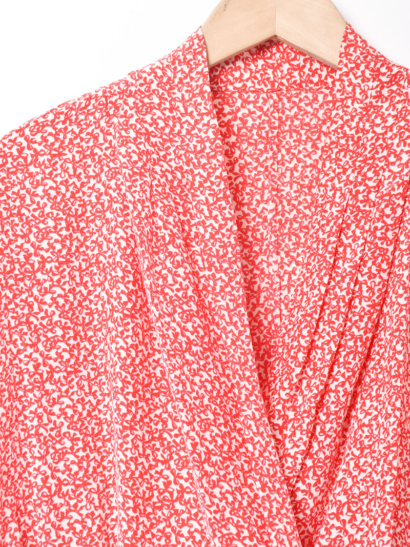 総柄 ダブルボタントップス