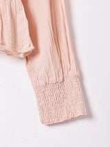 バックリボン 刺繍長袖トップス