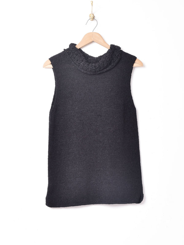 タートルネック スリーブレストップス