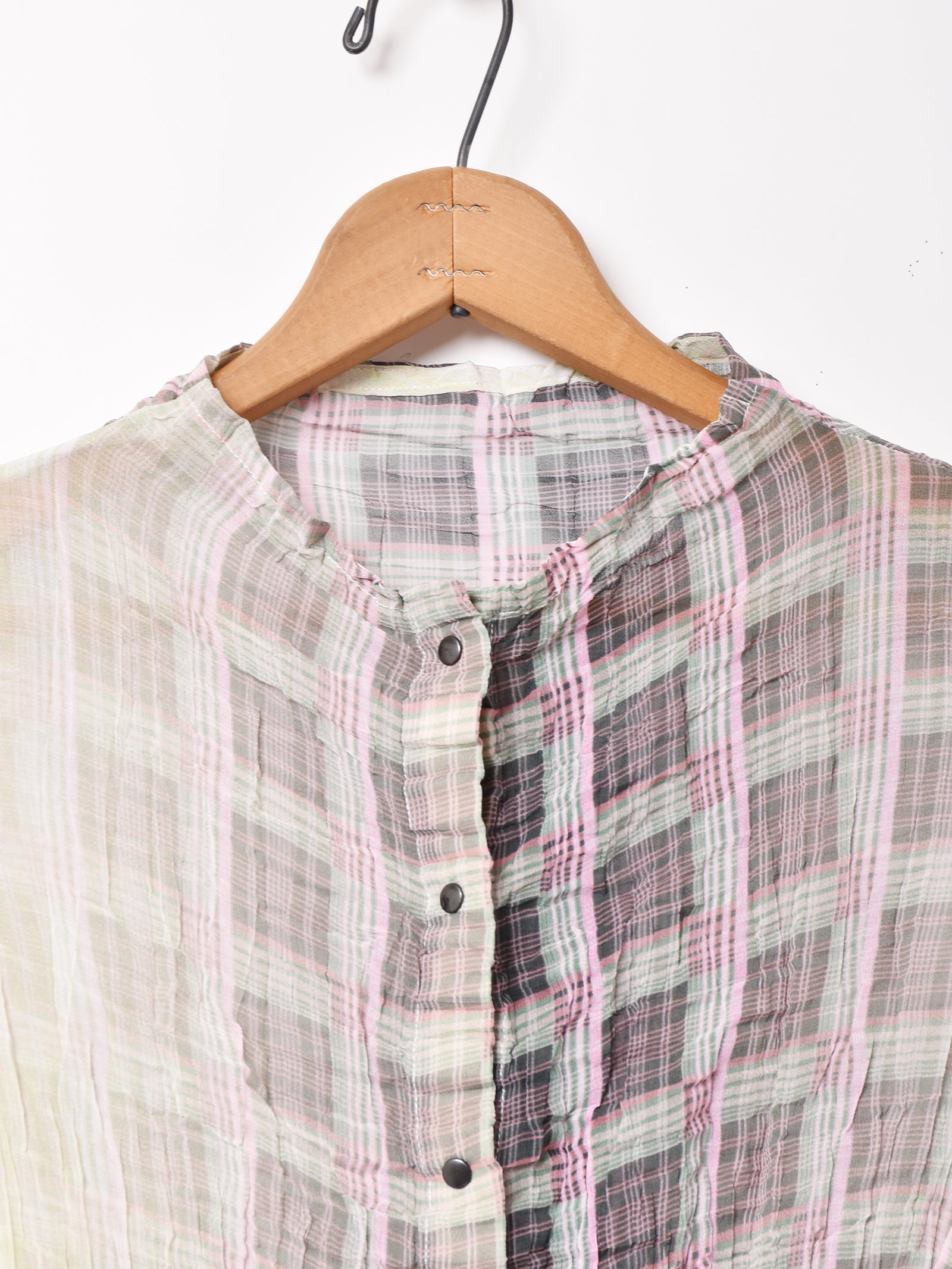 CHECKERS BRAND inc長袖トップス アメリカ製 チェック 長袖 シースルートップス – 古着屋Top of