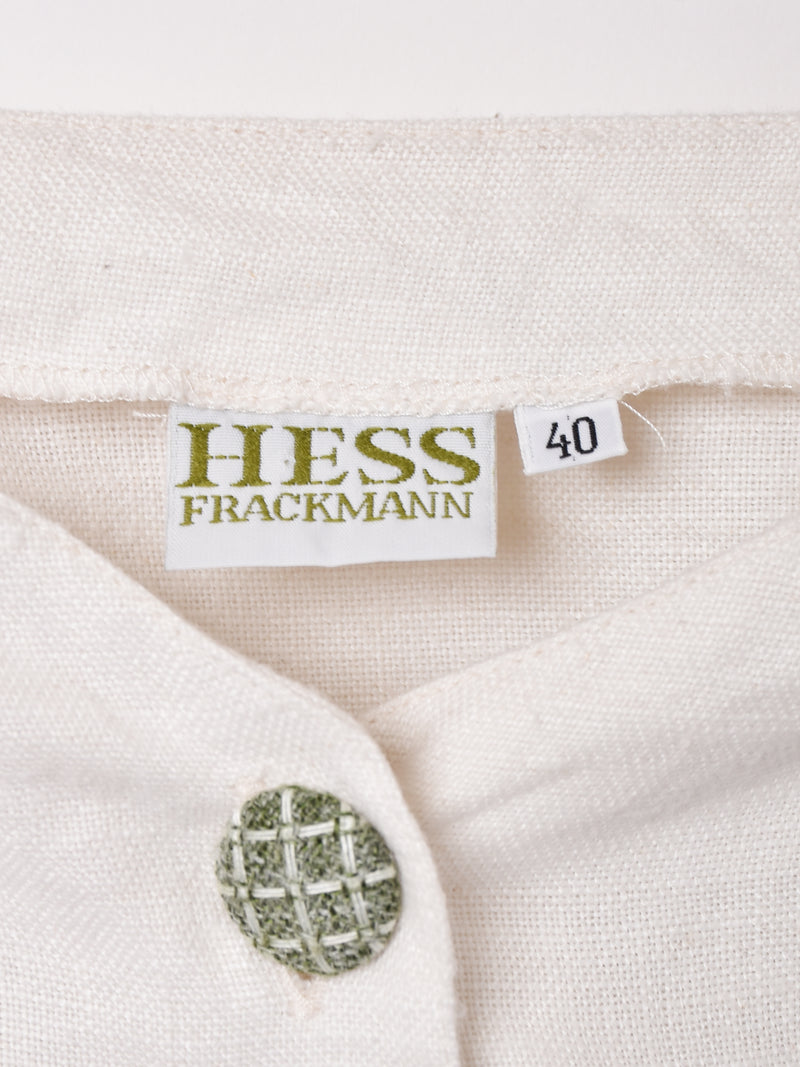 バックレースアップ リネンチロルトップス