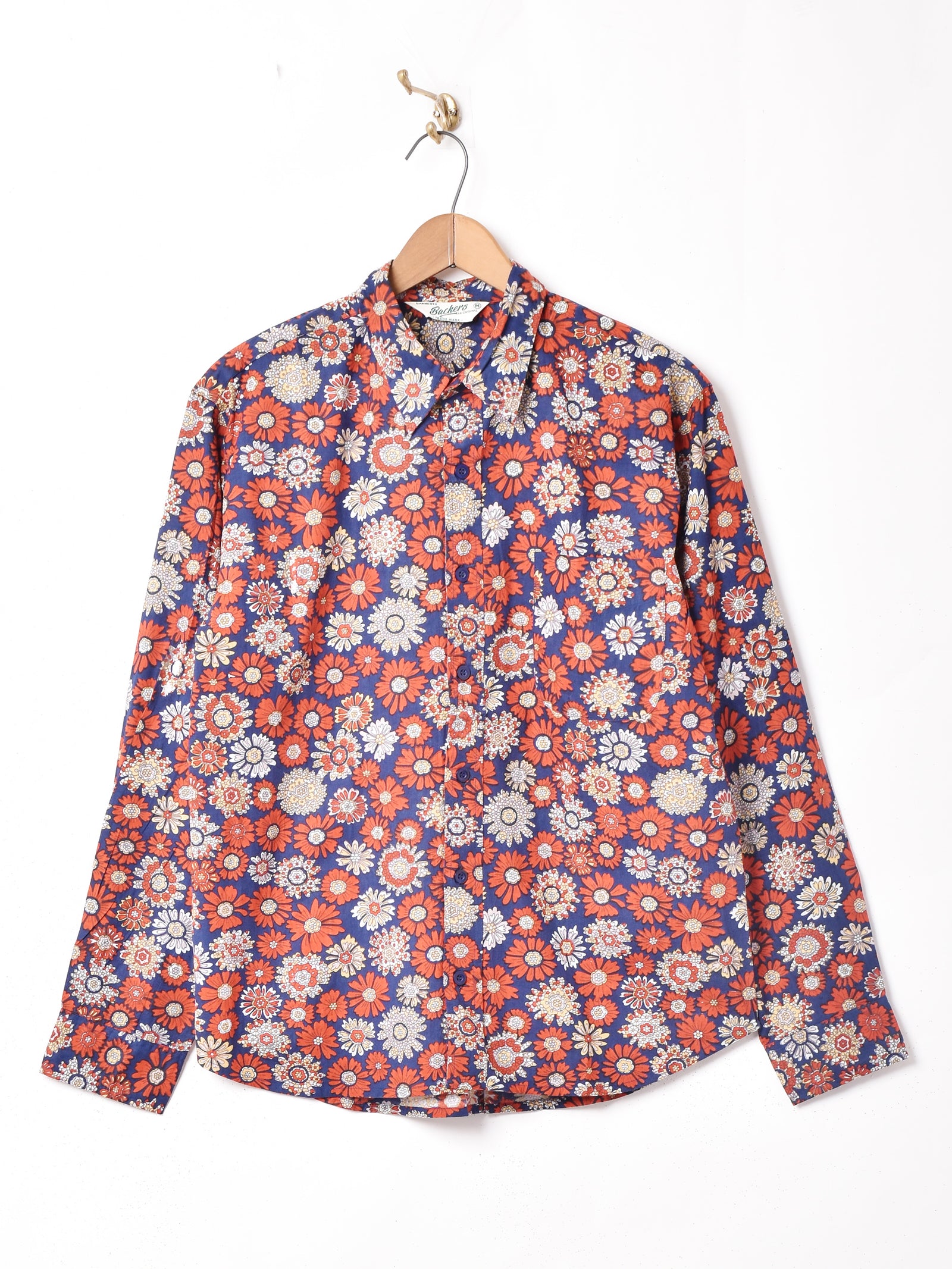 2色展開】Backers 花柄 長袖シャツ – 古着屋Top of the Hillの