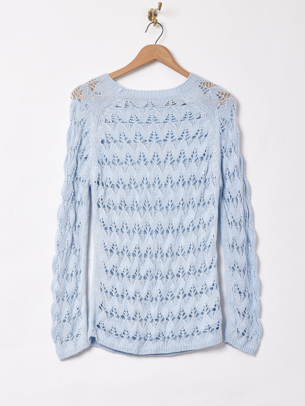 透かし編みセーター