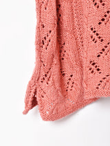 透かし編み 半袖セーター