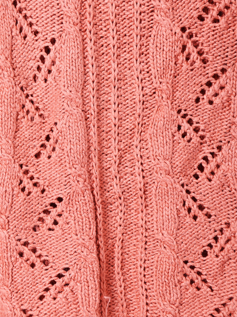 透かし編み 半袖セーター