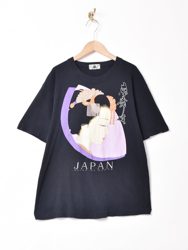日本製 舞妓プリントTシャツ