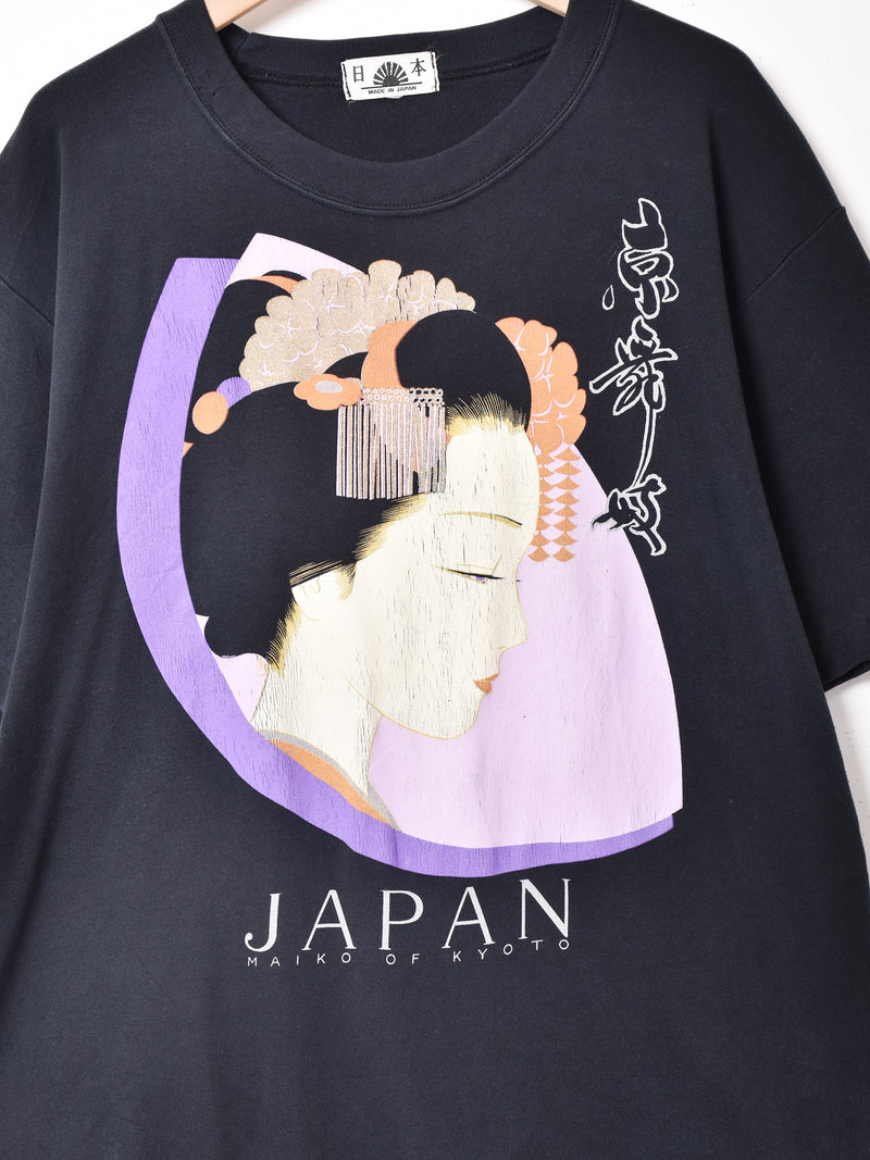 日本製 舞妓プリントTシャツ