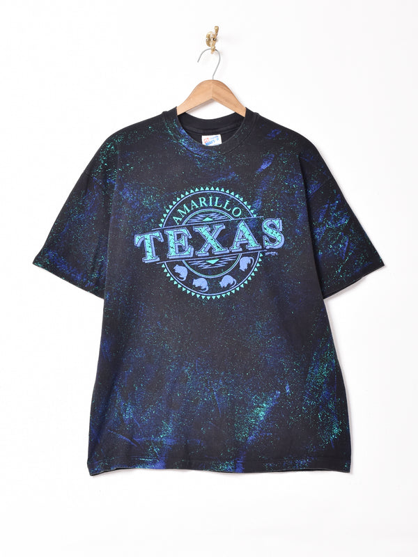 アメリカ製 テキサスプリント ペイントTシャツ