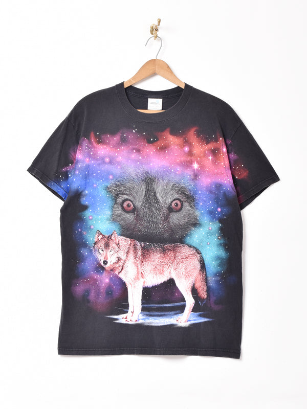 アメリカ製 オオカミプリントTシャツ