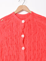 ケーブル編み ニットポンチョ