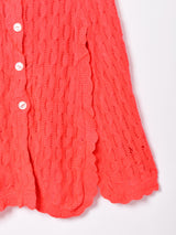 ケーブル編み ニットポンチョ