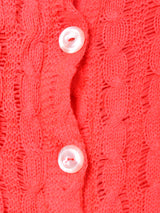 ケーブル編み ニットポンチョ