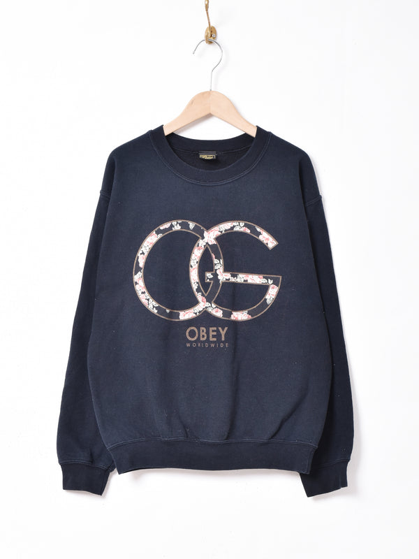 OBEY プリントスウェットシャツ