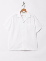 【3色展開】Backersピーチスキン オープンカラー 半袖シャツ