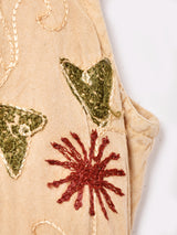 インド製 刺繍 スリーブレスワンピース