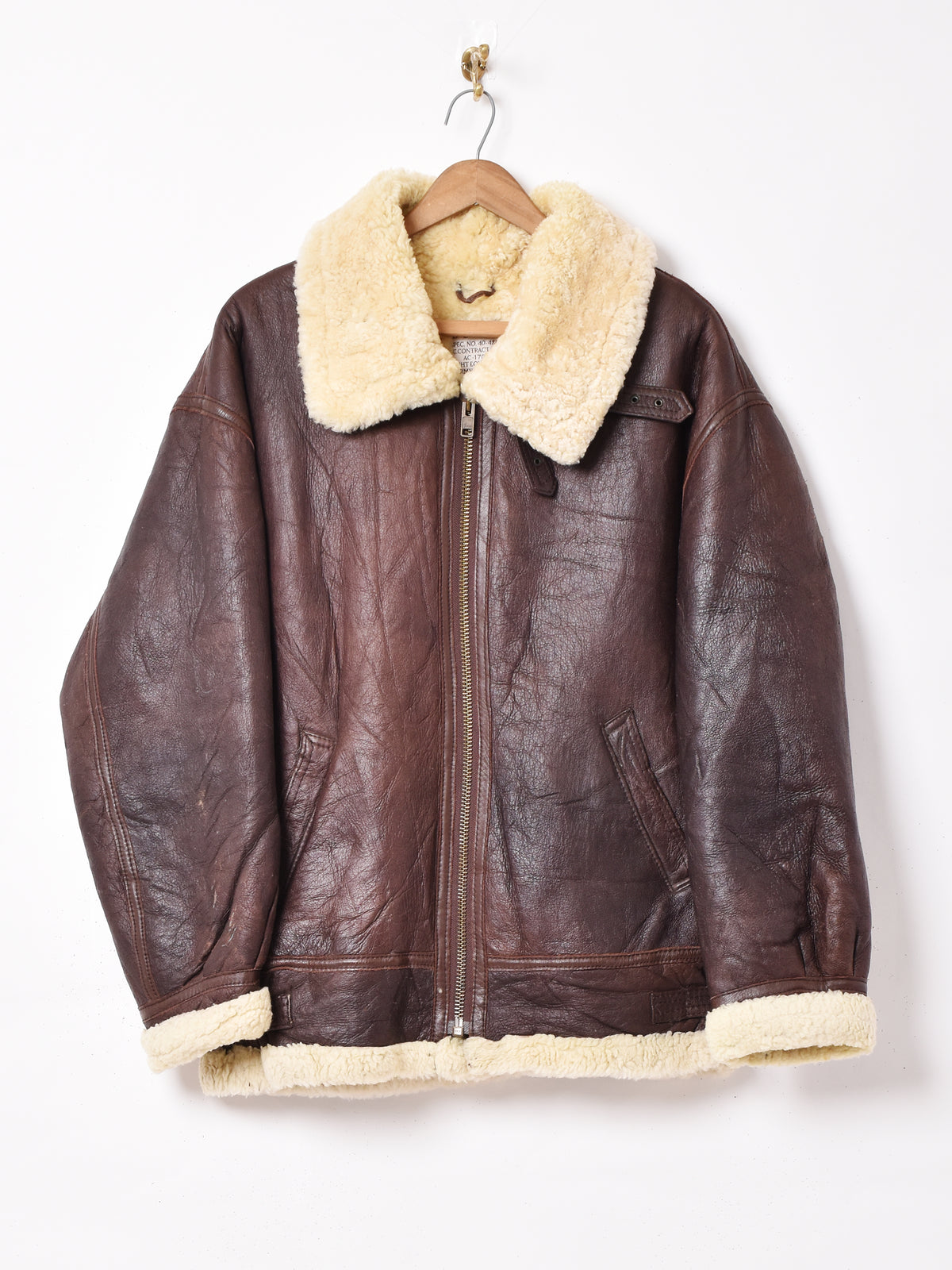 b3風　パッチワークムートンジャケット Ohka Lamb GINZA TOKYO ムートンジャケット パッチワーク B-3 リアル