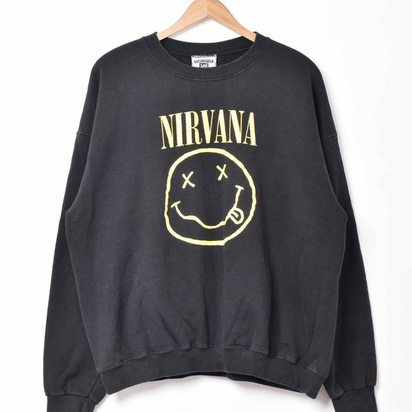 NIRVANA スマイルロゴプリントスウェット Leeボディ – 古着屋Top