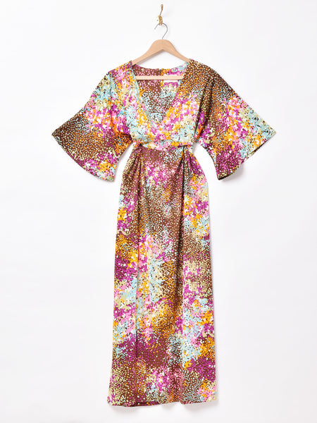 70s サイケデリックデザイン 半袖ワンピース – 古着屋Top of the Hill