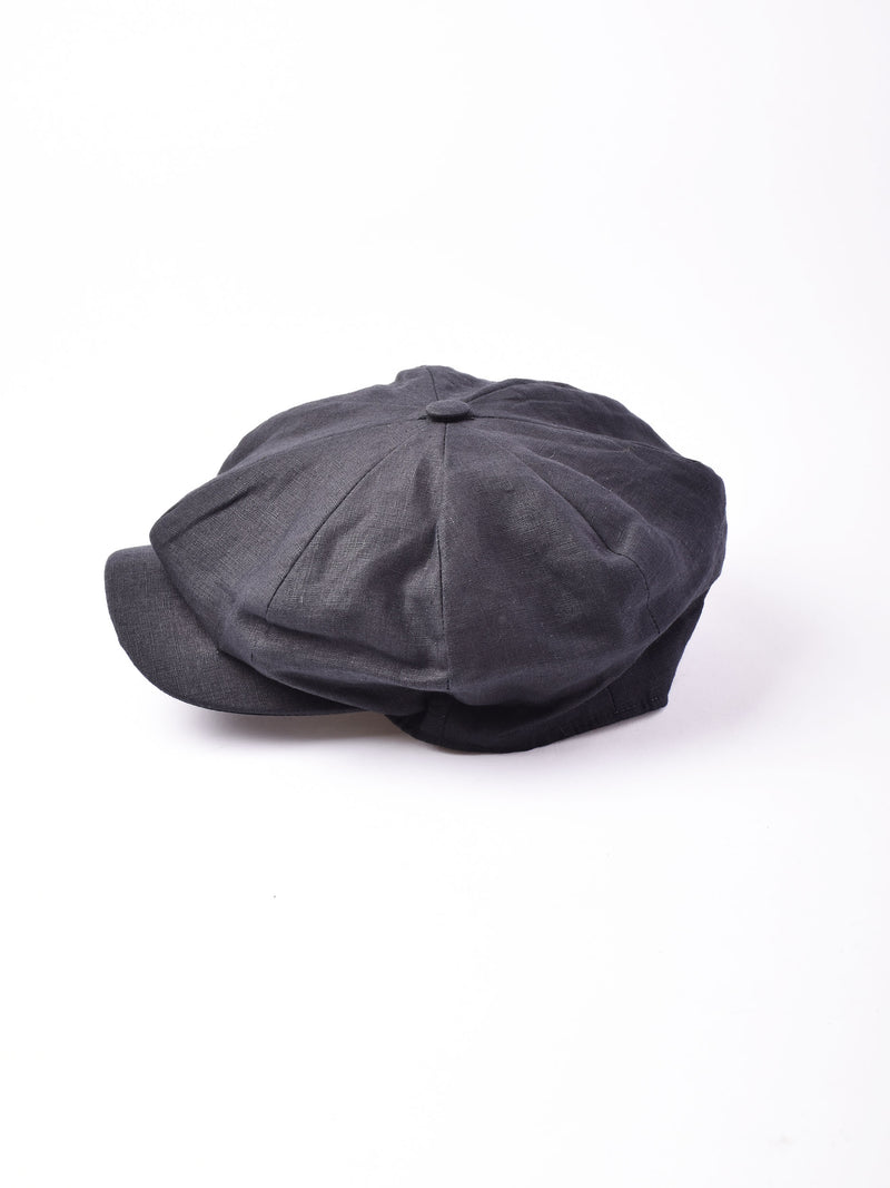 James Dermot Hatters リネンキャスケット ブラック