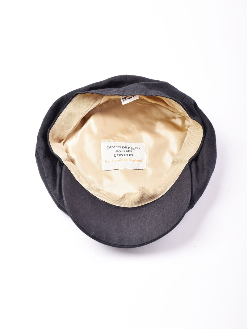 James Dermot Hatters リネンキャスケット ブラック