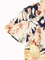 花柄 半袖 テーラードジャケット