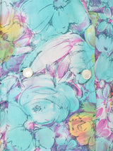 カシュクールデザイン 花柄 半袖シャツ