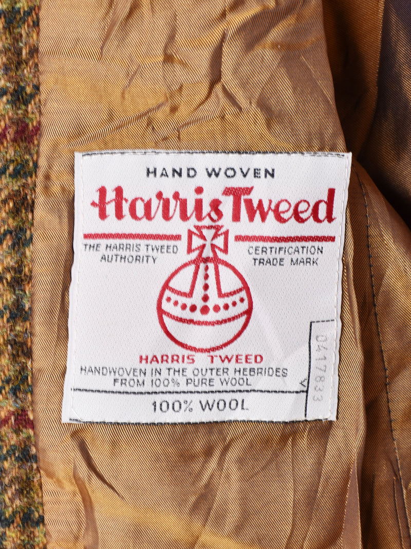 Harris Tweed コーデュロイスリーブ チェック柄ジャケット