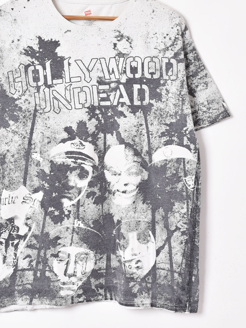GS7556 ハリウッドアンデッド Hollywood UNTED Tシャツ S 肩42 メール xq