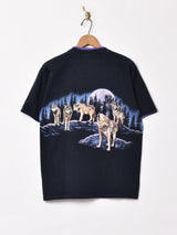 アメリカ製 オオカミ プリントTシャツ