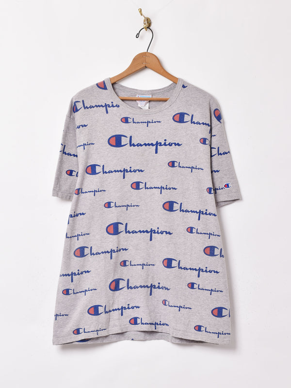 Champoin 総柄 プリントTシャツ