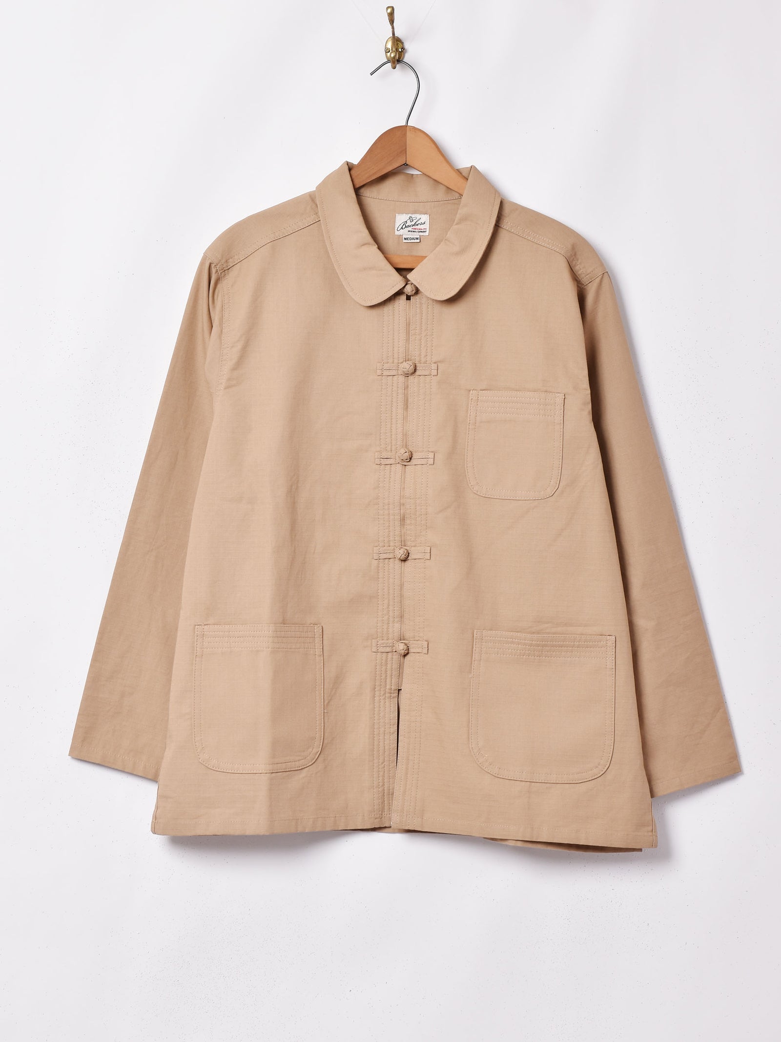 3色展開】Backers襟付き 長袖チャイナシャツ – 古着屋Top of the Hill