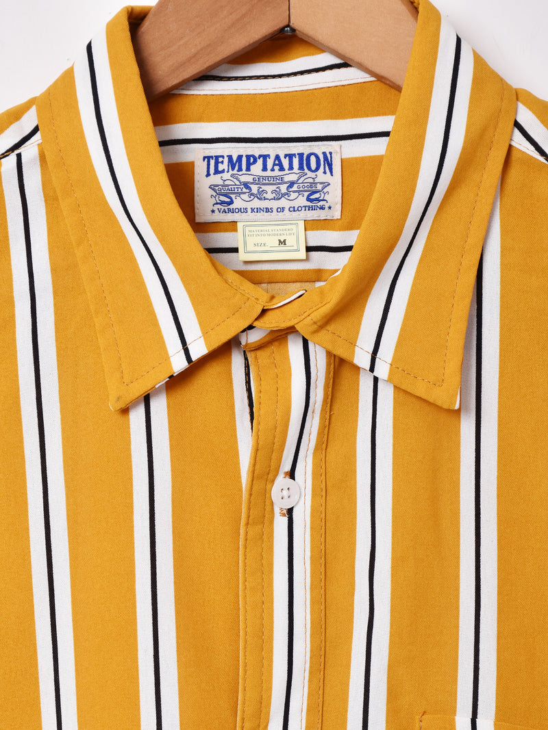 【4色展開】TEMPTATION3カラーストライプ長袖シャツ