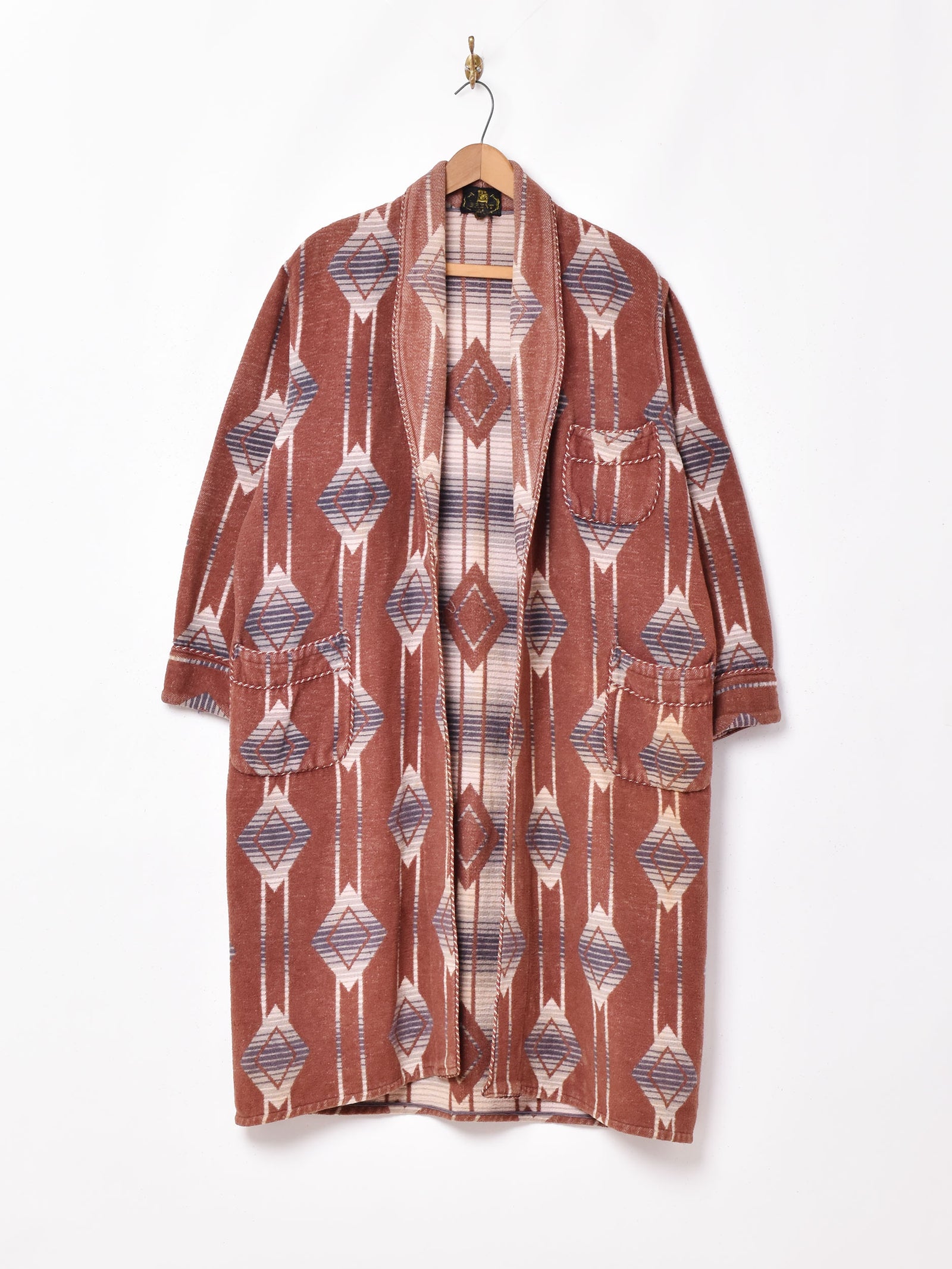 ~40's Vintage ブランケット ガウン ネイティブ ダイヤ柄 40's Vintage ブランケット ガウン ネイティブ ダイヤ柄 【公式通販】