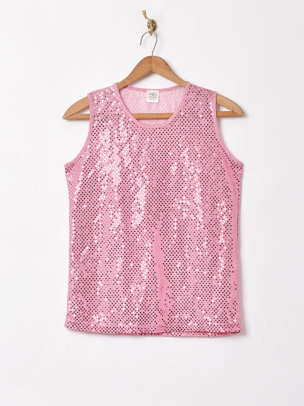 ノースリーブ ラメトップス