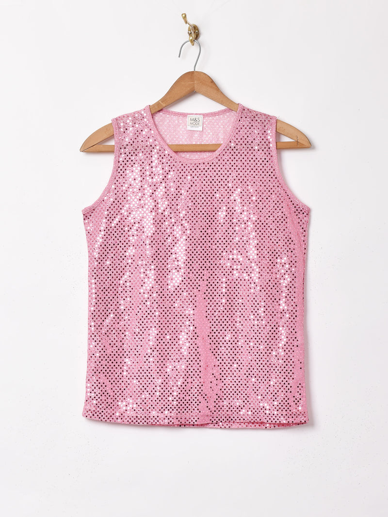 ノースリーブ ラメトップス