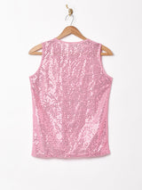 ノースリーブ ラメトップス