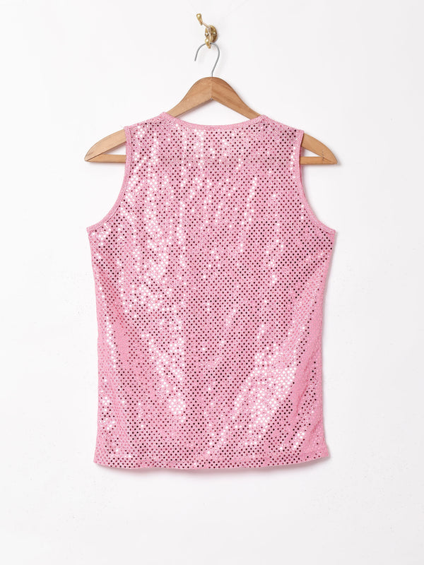 ノースリーブ ラメトップス