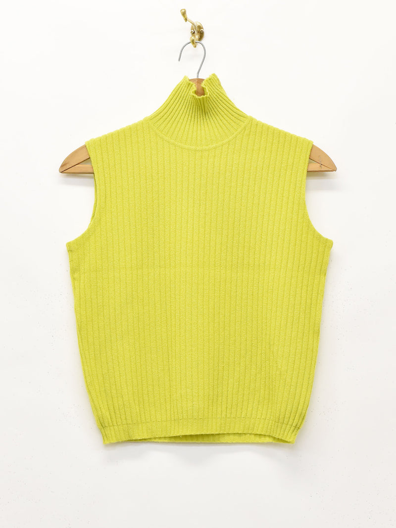 ノースリーブ タートルネック カットソー