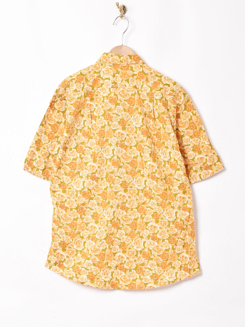 イタリア製 花柄 半袖シャツ