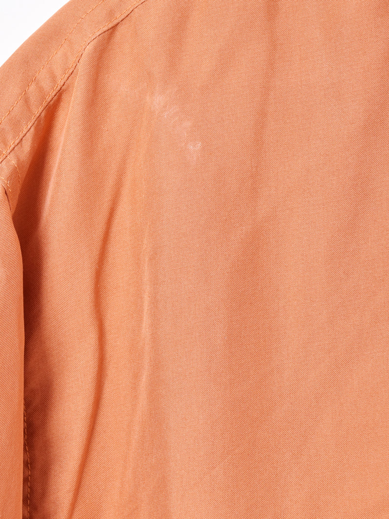 半袖シルクシャツ オレンジ